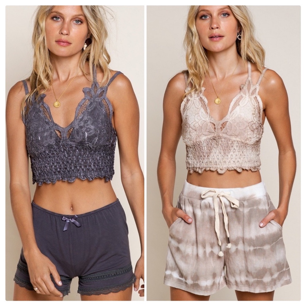POL Longline Mineral Wash Lace Bralette - Picture 9 of 16